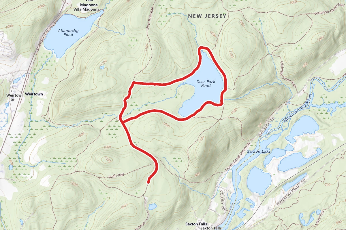 Allamuchy Blue to Red Trail Loop