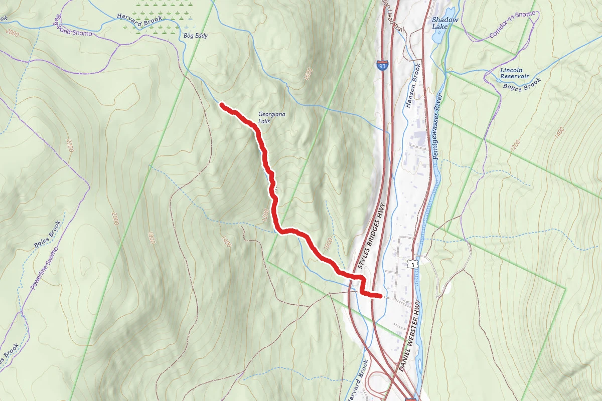 Georgiana and Harvard Falls Trail