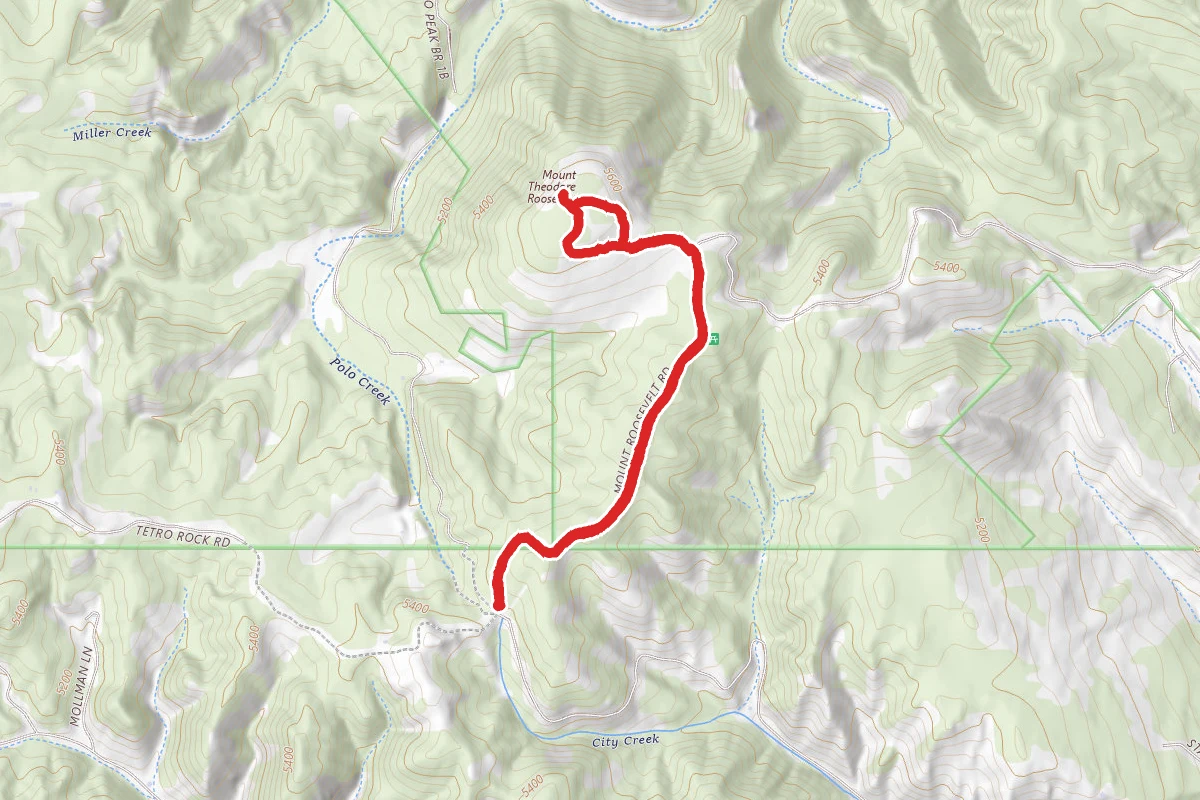 Mount Roosevelt Trail Winter Route