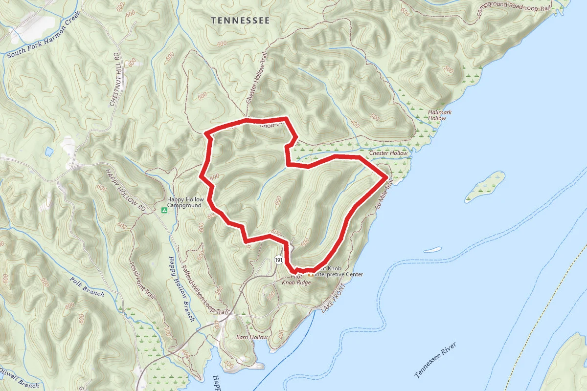 Pilot Knob Ridge Three-Mile Yellow Trail