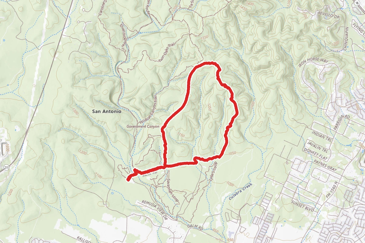 Recharge and Far Reaches Trails to Sendero Balcones Loop