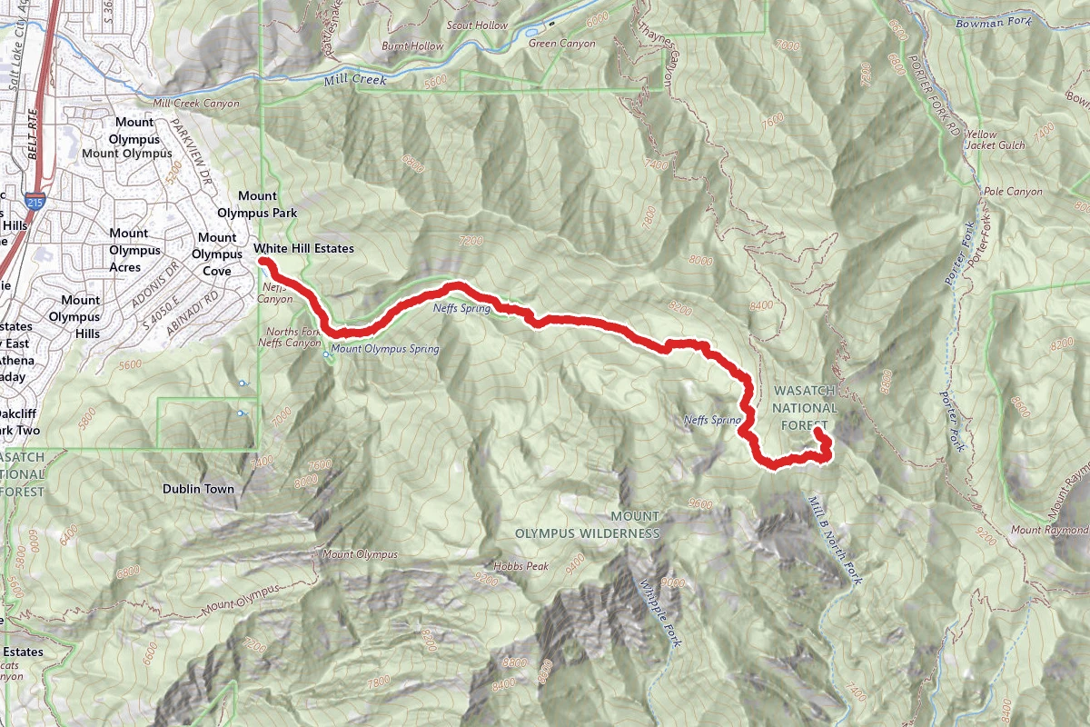 Neff’s Canyon to South Thayne Peak