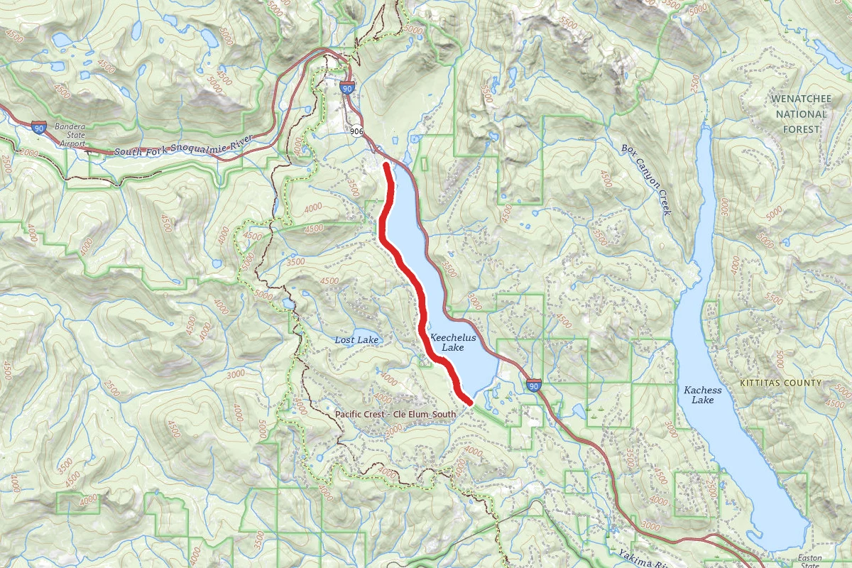 Keechelus Lake via the John Wayne Trail