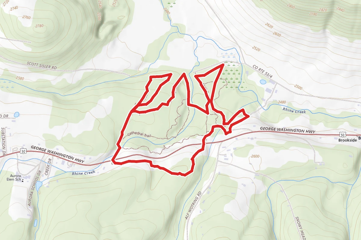 Cathedral to Giant Hemlock Trail Loop