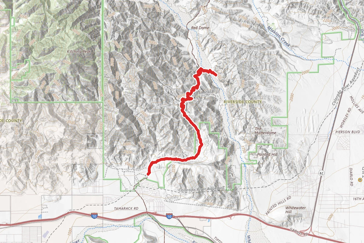 Whitewater Ranger Station to Cottonwood TH via PCT