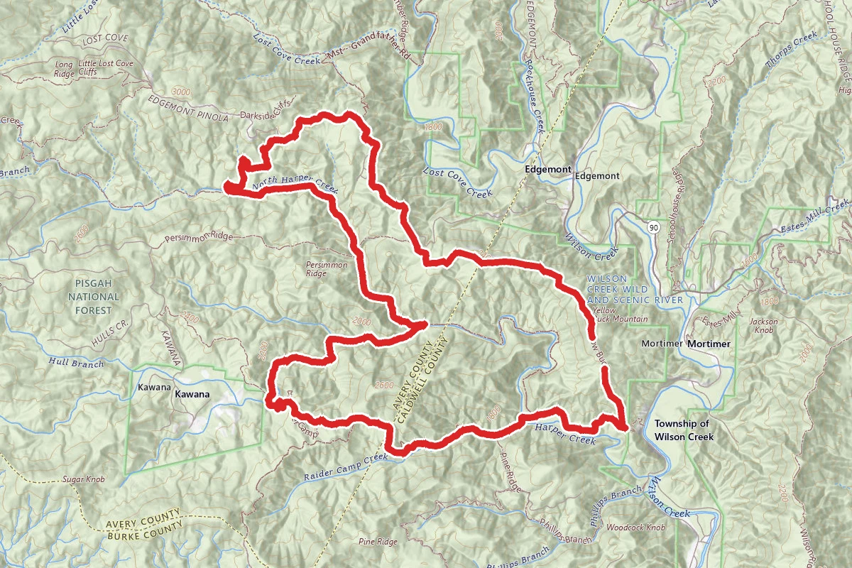 Harper Creek, Raider Camp, and Yellow Buck Mountain Trail Loop