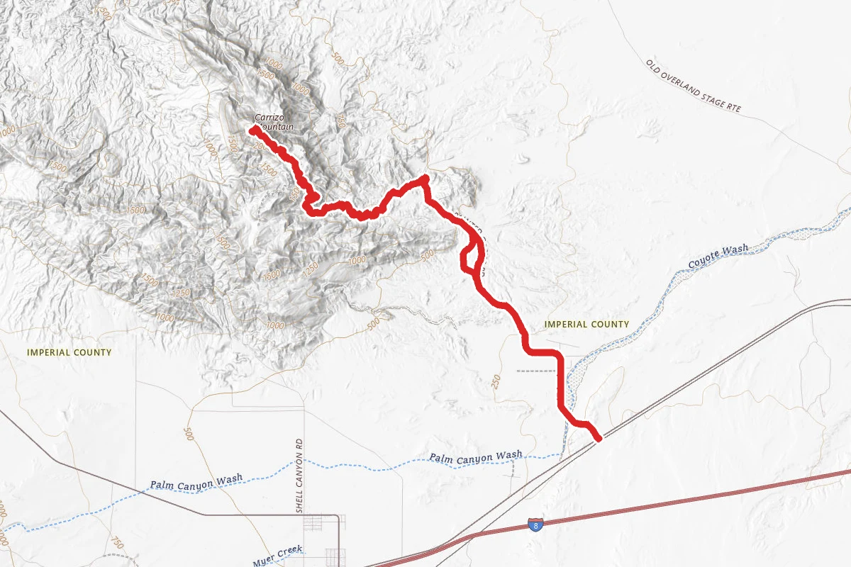 Painted Gorge-Carrizo Mountain Trail