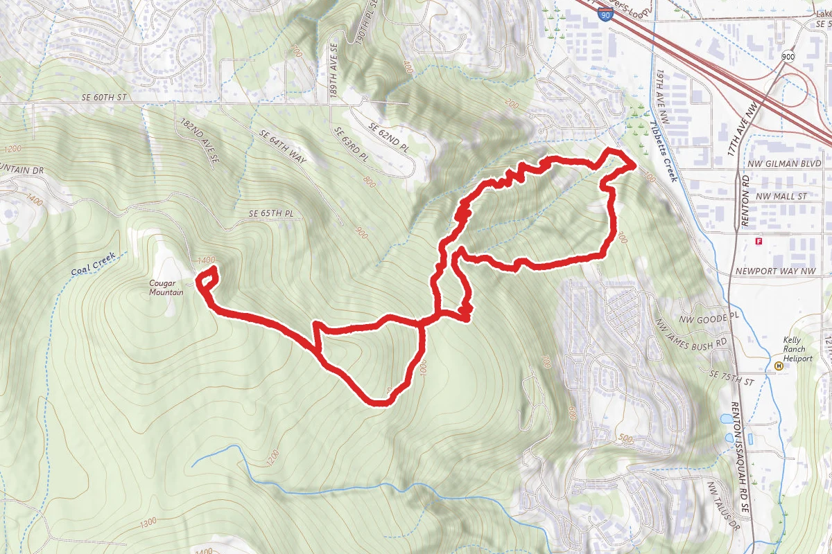 Big Tree Ridge Trail, Surprise Creek Trail, Shangri La Trail, and Military Ridge Trail Loop
