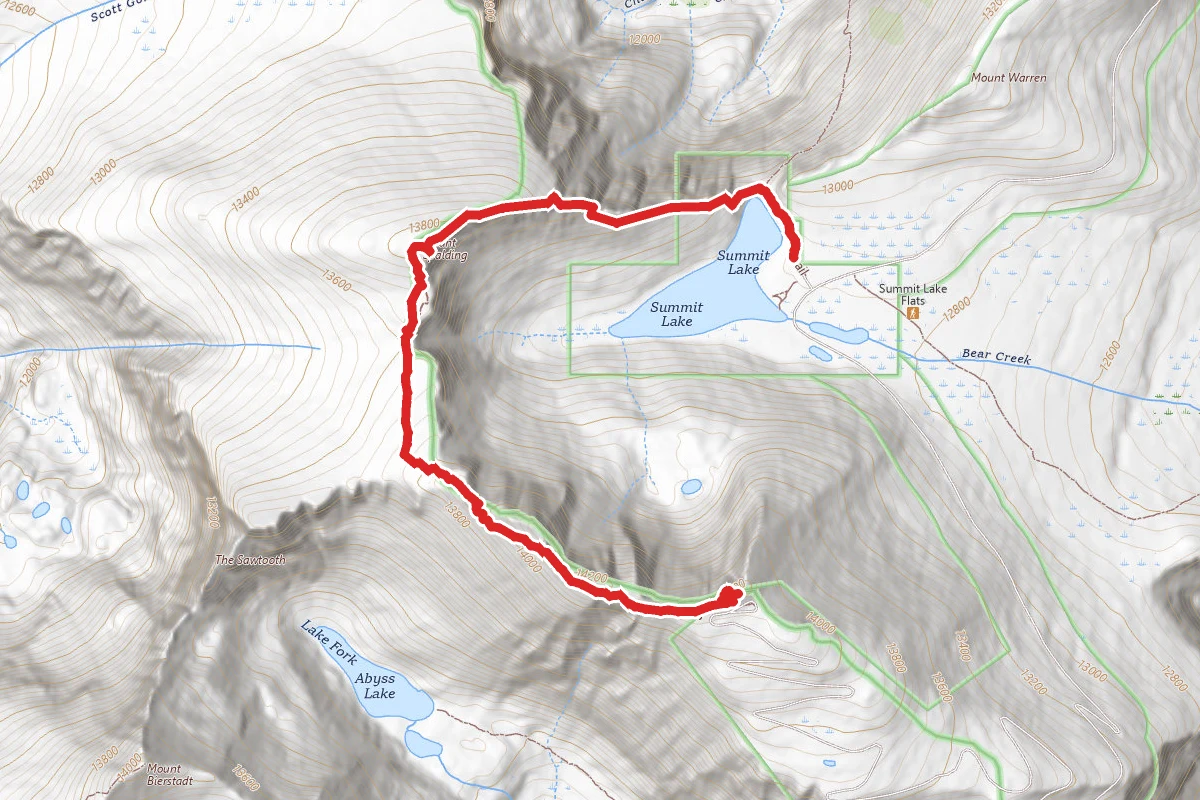 Mount Spaulding and Mount Evans via Summit Lake - Standard Route