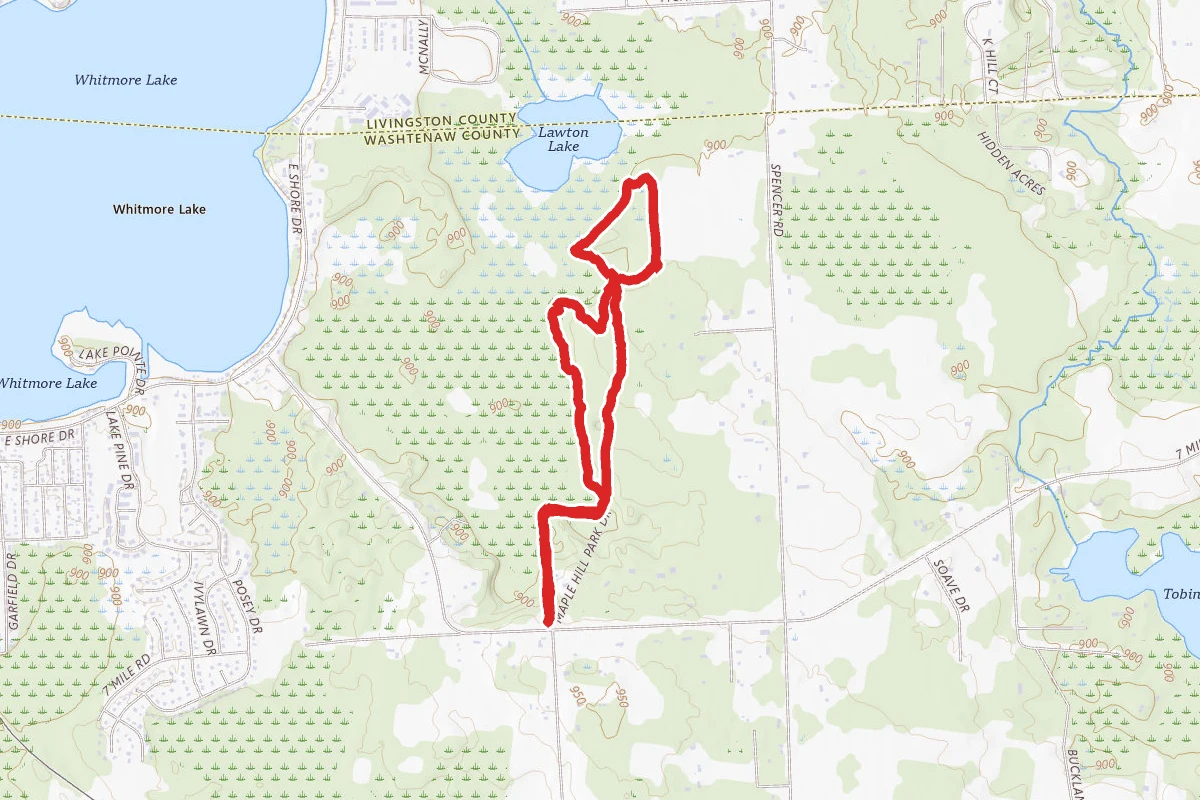 Whitmore Lake Nature Preserve Loop