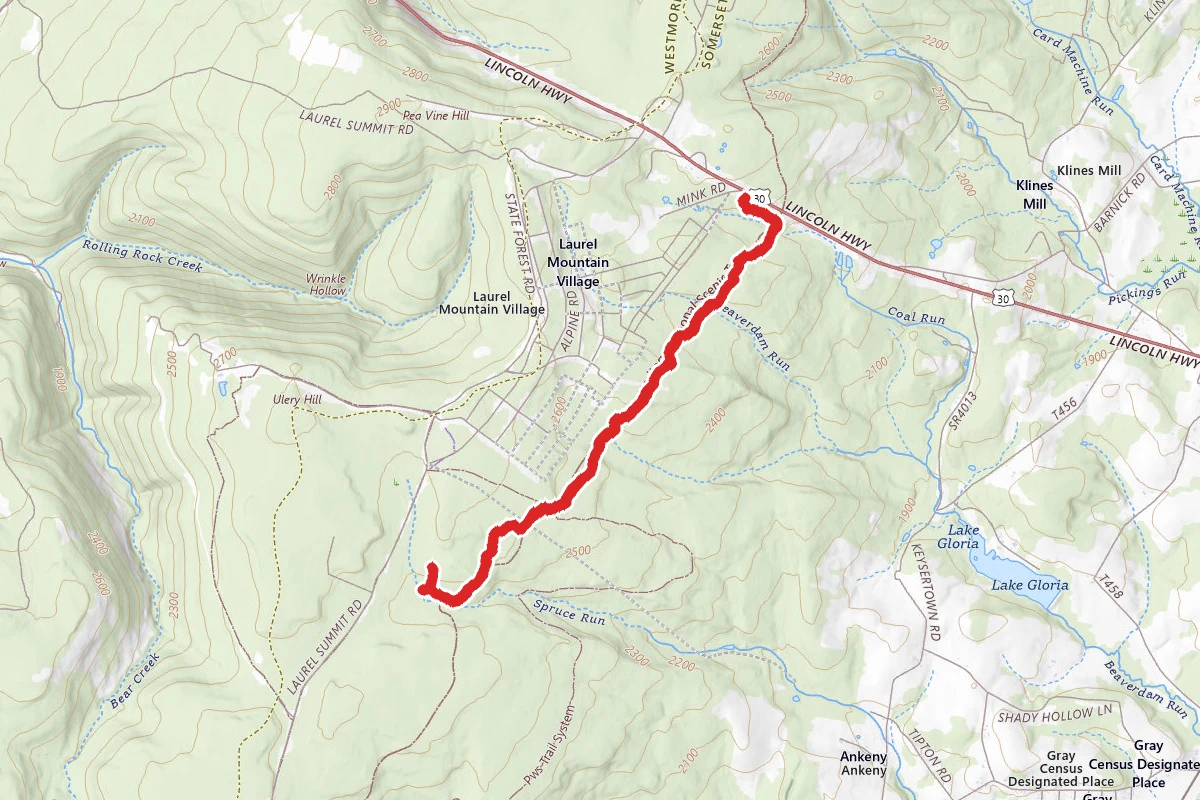 Laurel Mountain State Park via Laurel Highlands Hiking Trail