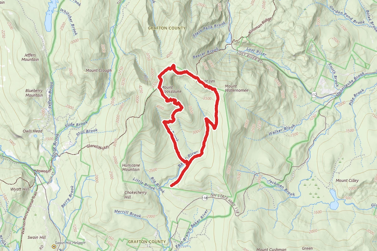 Mount Moosilauke Loop via Asquam Ridge Trail to Gorge Brook Trail
