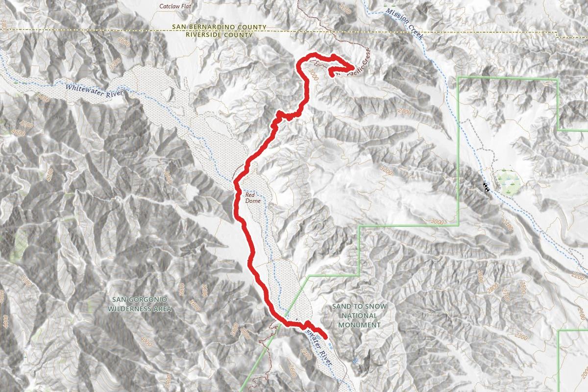 San Gorgonio Overlook via Pacific Crest Trail (Whitewater)