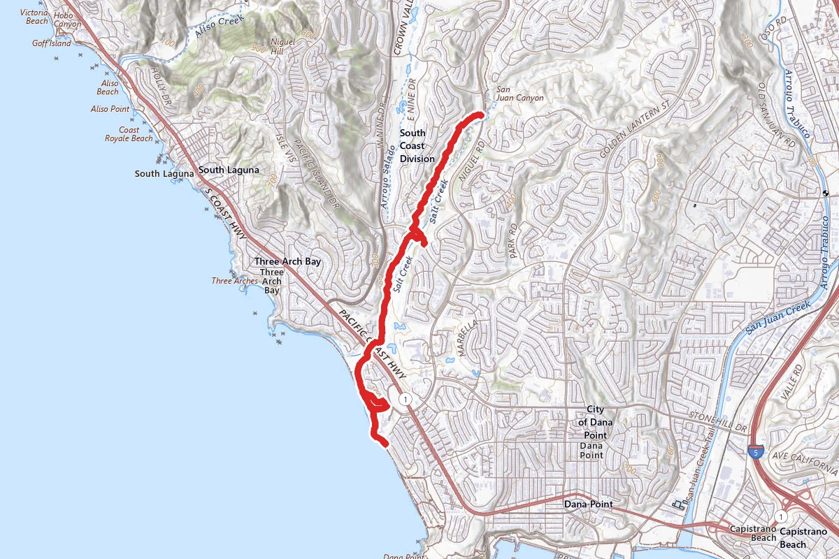 Salt Creek Trail Western Route