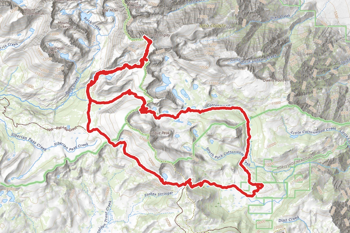 Mount Langley Loop via Cottonwood Pass