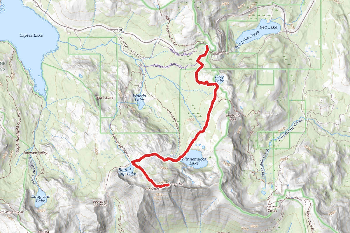 Round Top Peak via Kit Carson Pass
