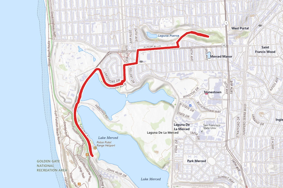 Fort Funston to Stern Grove