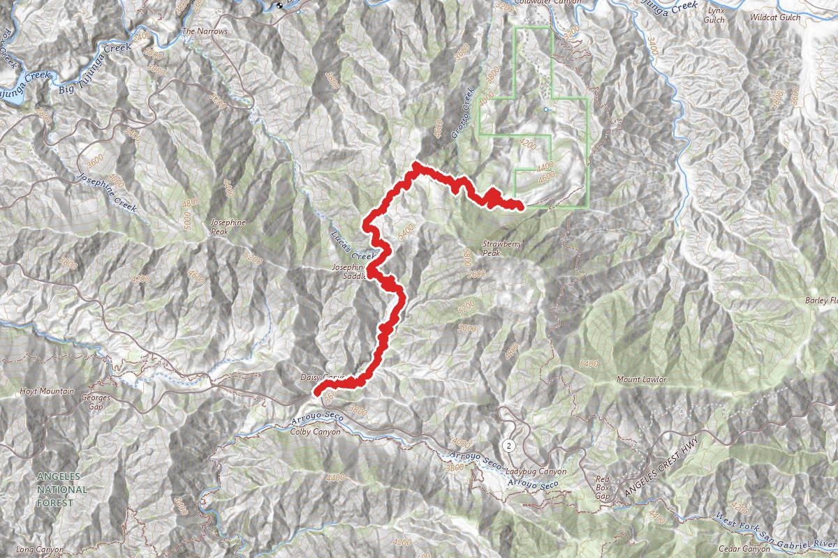 Colby Canyon Trail to Strawberry Meadow