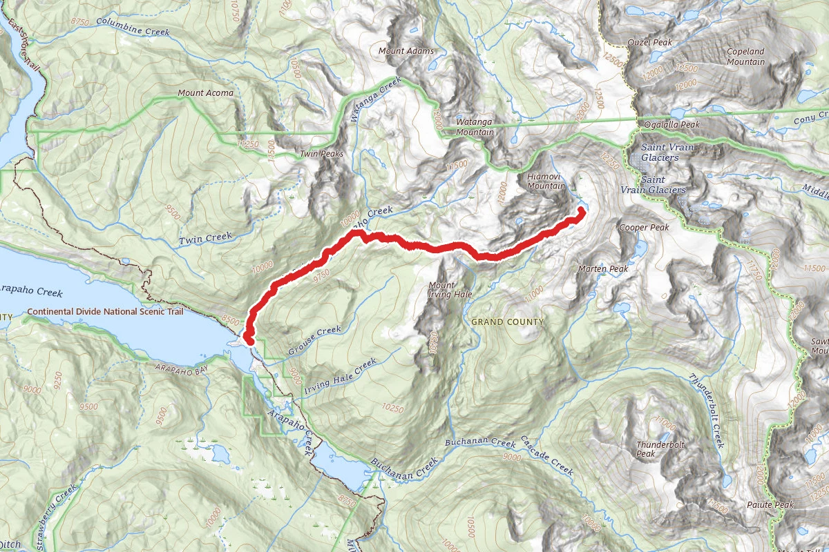 Upper Lake and Stone Lake via Roaring Fork Trail
