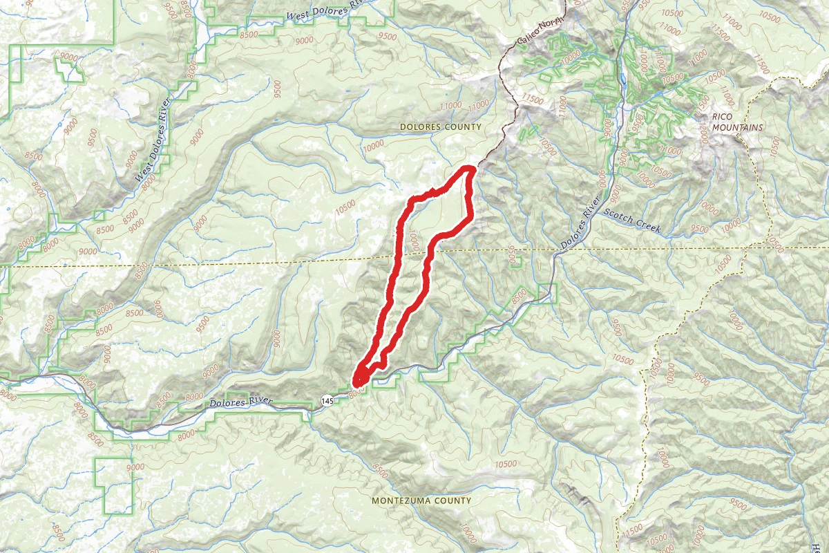 Priest Gulch and Highline Driveway Loop Trail