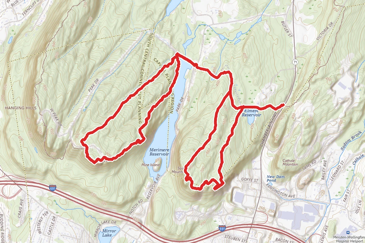 Metacomet, Castle Craig, and South Mountain Loop