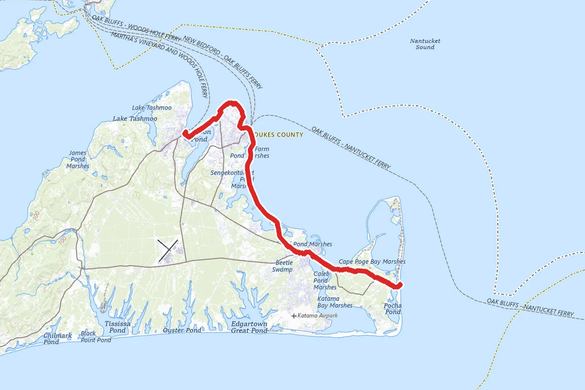 Vineyard Haven to Chappaquiddick Bike Path