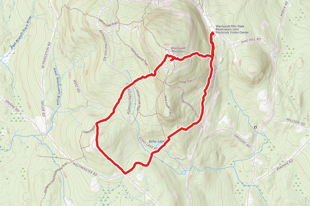Bicentennial, High Meadow, and Harrington Trail Loop