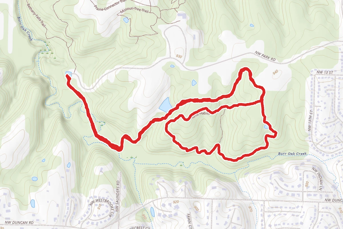 Wildlife Habitat Trail via Hickory Grove Trail