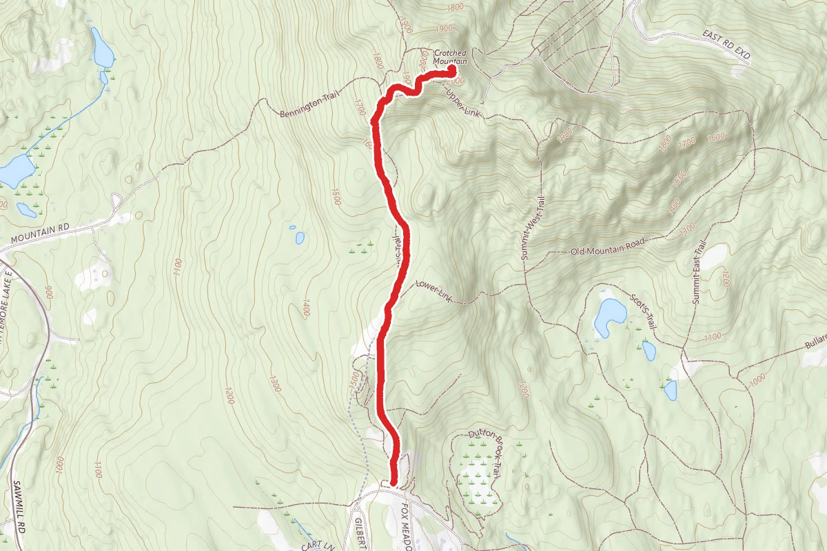Crotched Mountain Lookout via Shannon's Trail
