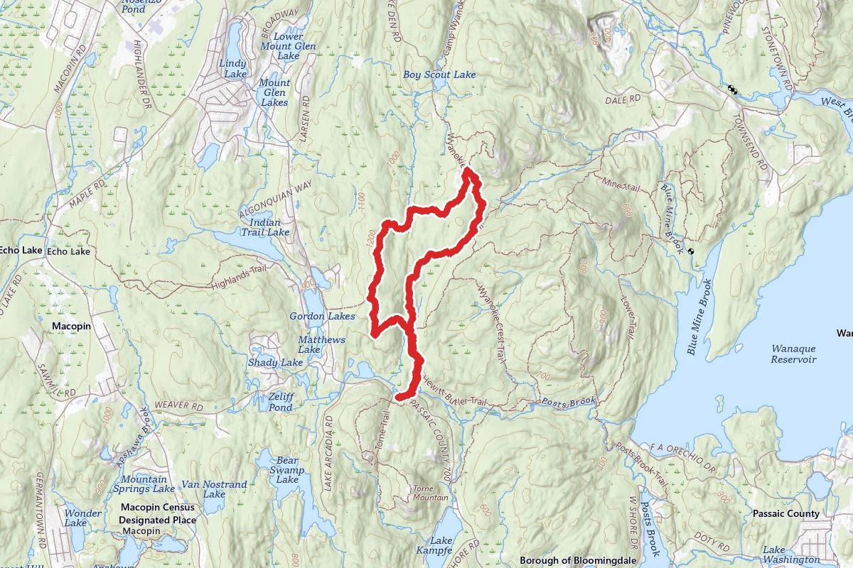 Otter Hole and Wyanokie Crest Loop