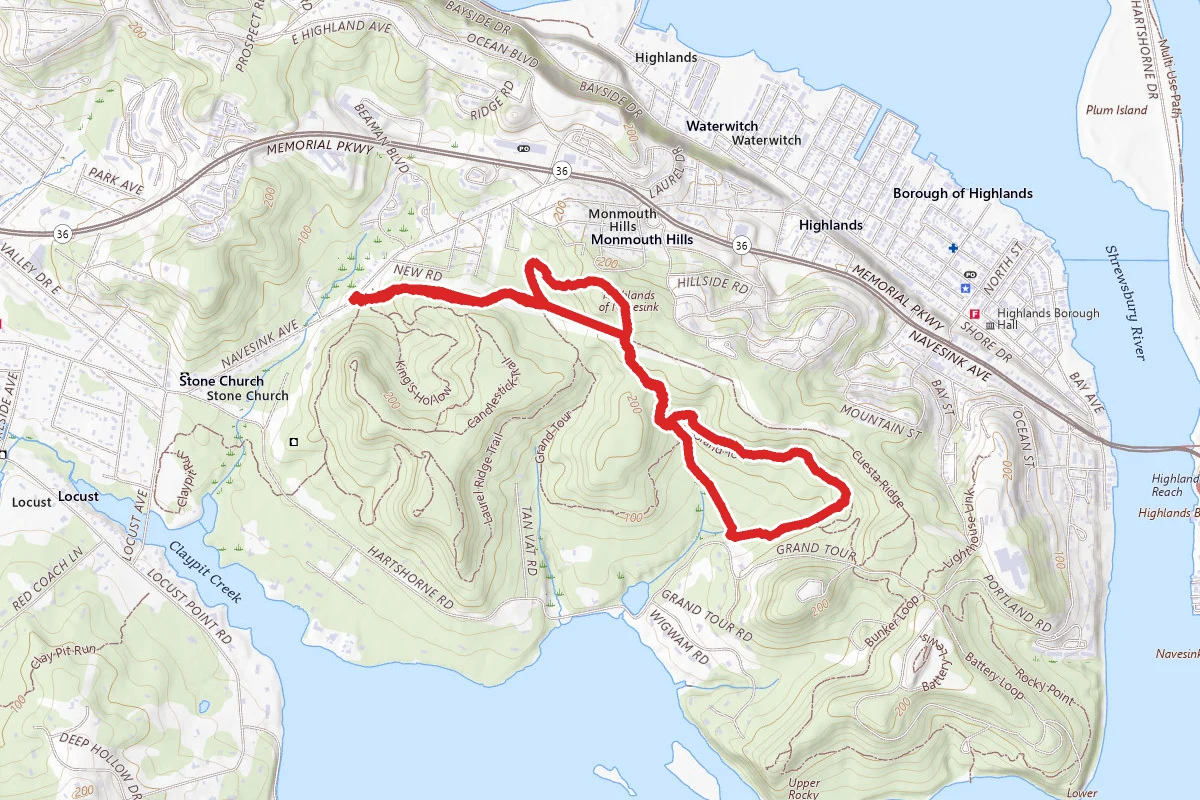 Laurel and Cuesta Ridge to Grand Tour Loop