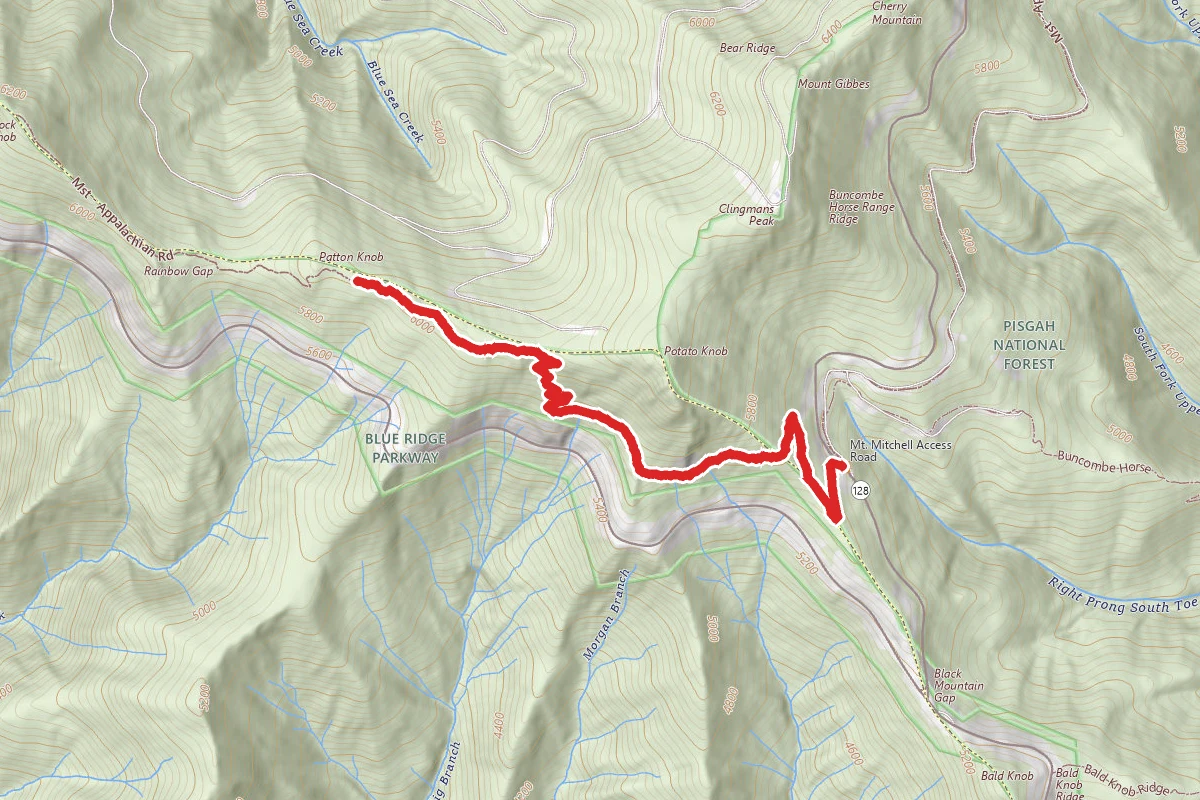 Patton Knob via Mountains-to-Sea Trail