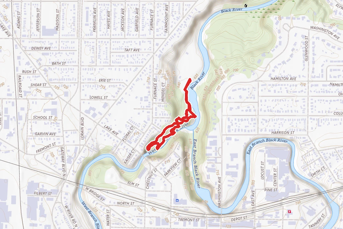 Black River Loop via Cascade Park Drive