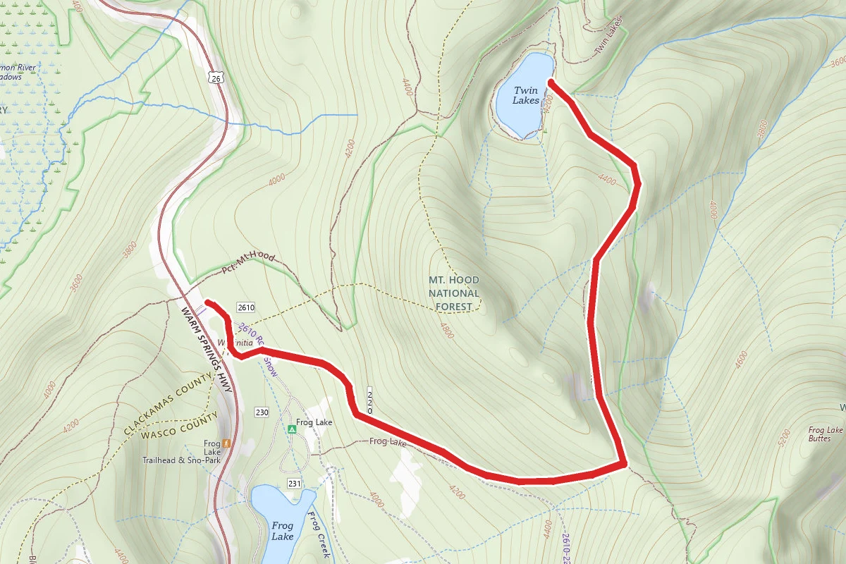 Frog Lake Trail to Frog Butte Trail