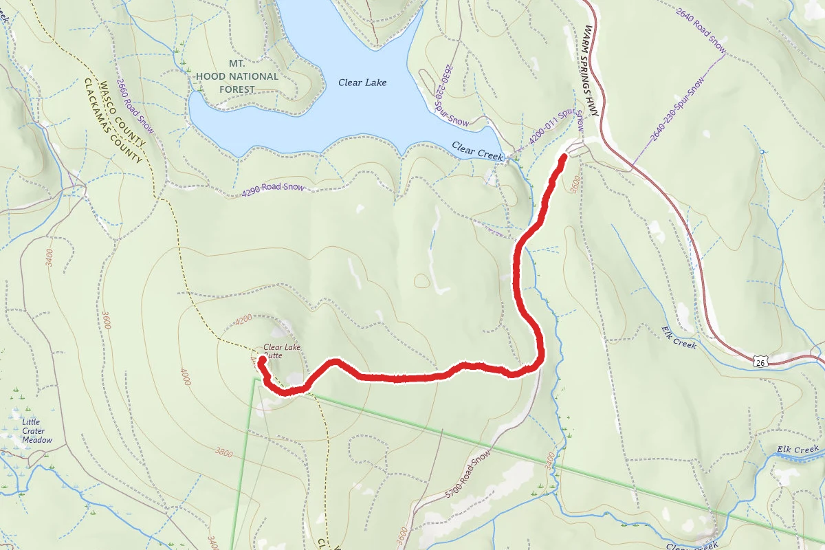 Clear Lake Butte Fire Lookout (Winter Route)