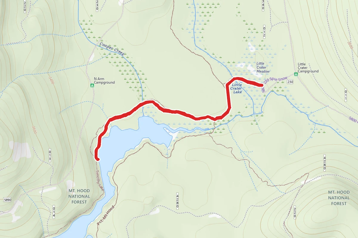 Little Crater Lake to Timothy Lake Campground