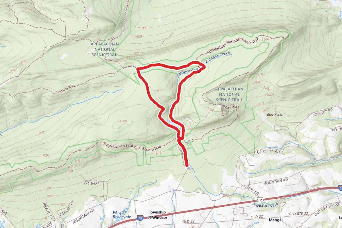 Appalachian Trail to Pinnacle Trail to Furnace Creek Trail Loop