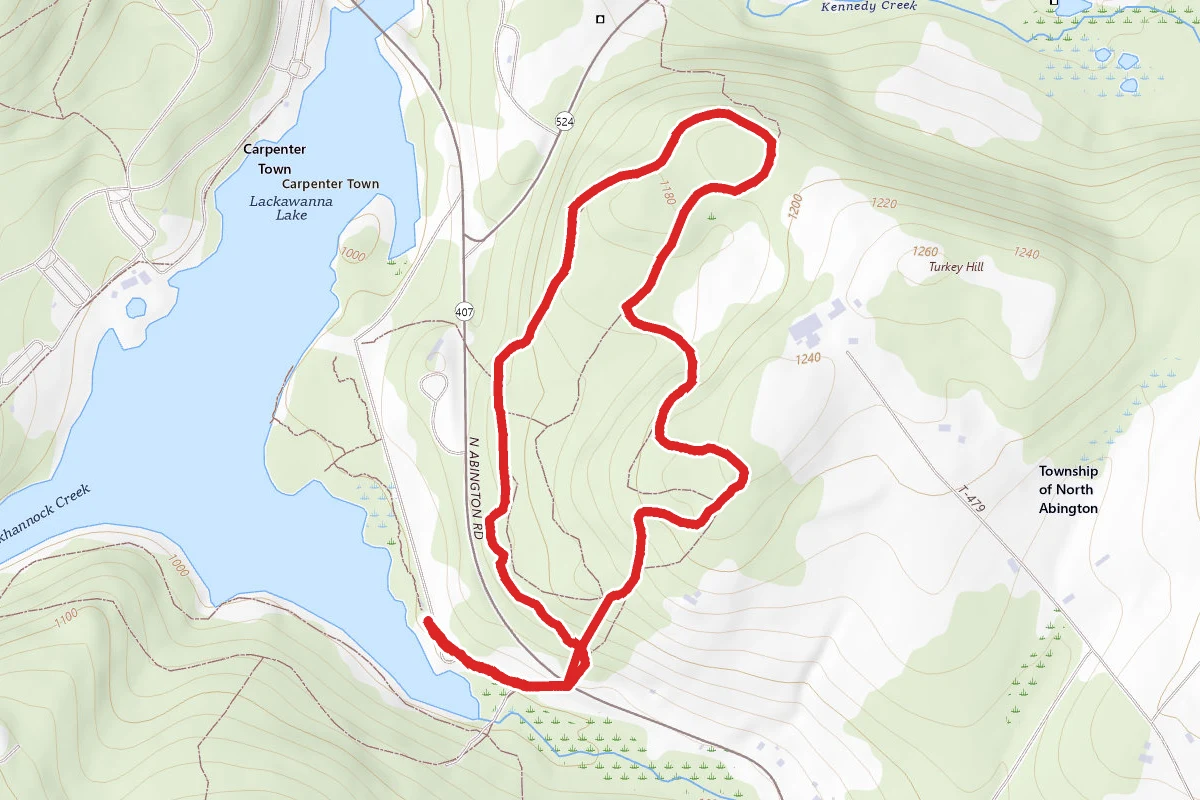 Abington, Turkey Hill, and Joey's Trail Loop