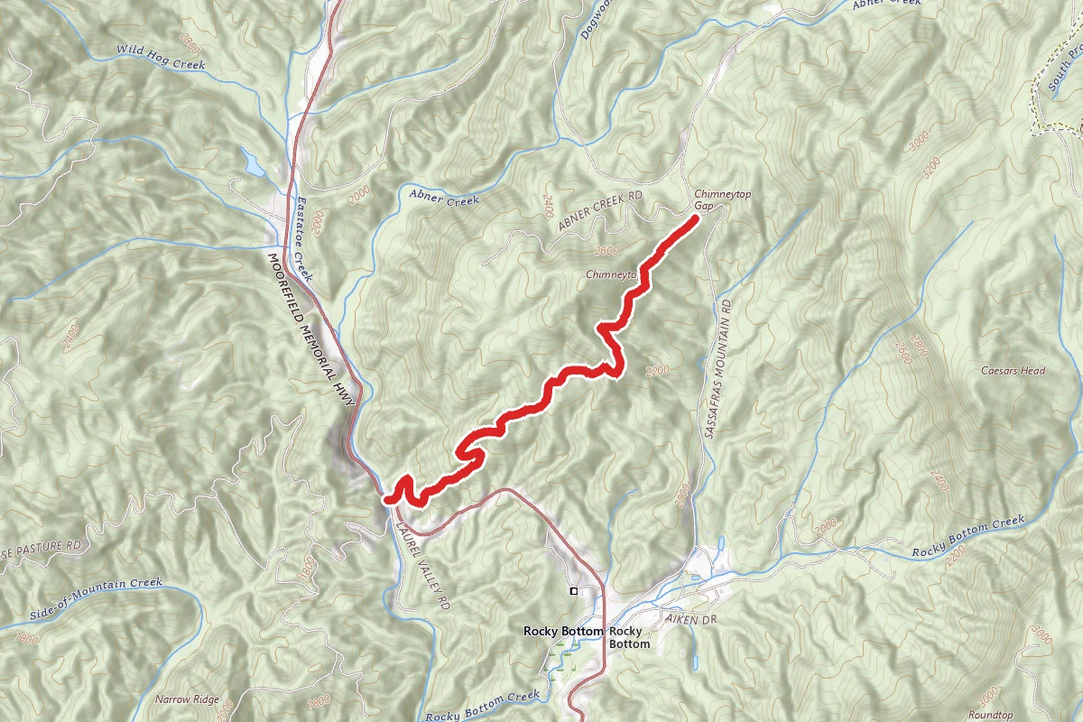 Foothills Trail to F Van Clayton Memorial Highway