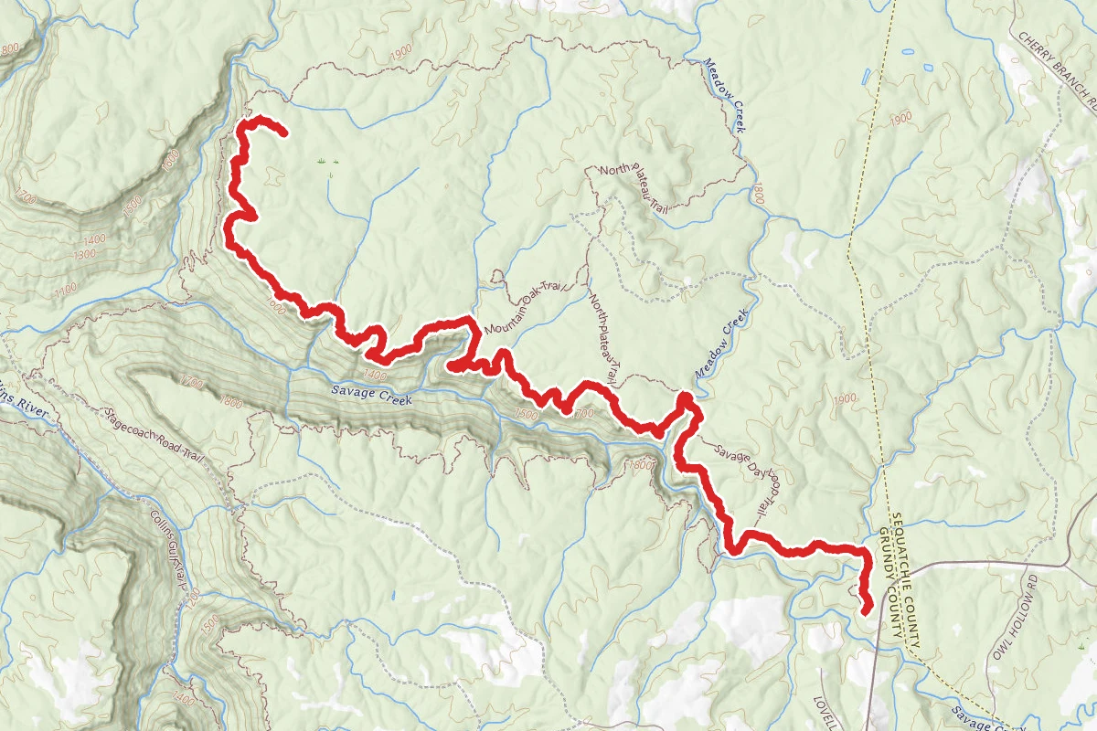 North Rim Trail via Savage Day Loop