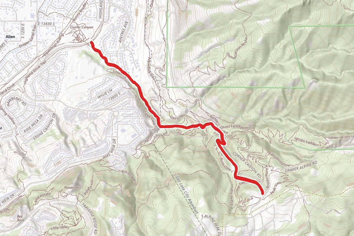 Lower Corner Canyon Road