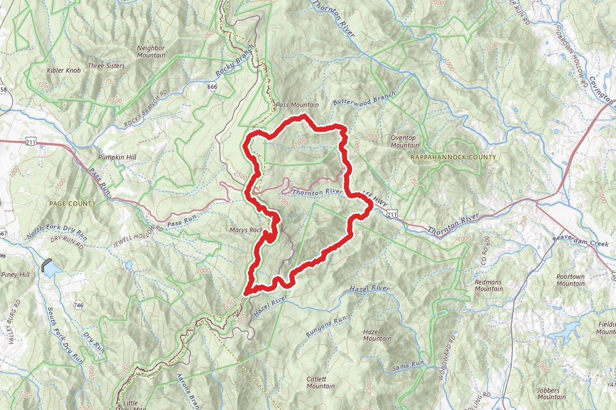 Thorton Gap and Buck Hollow Trail
