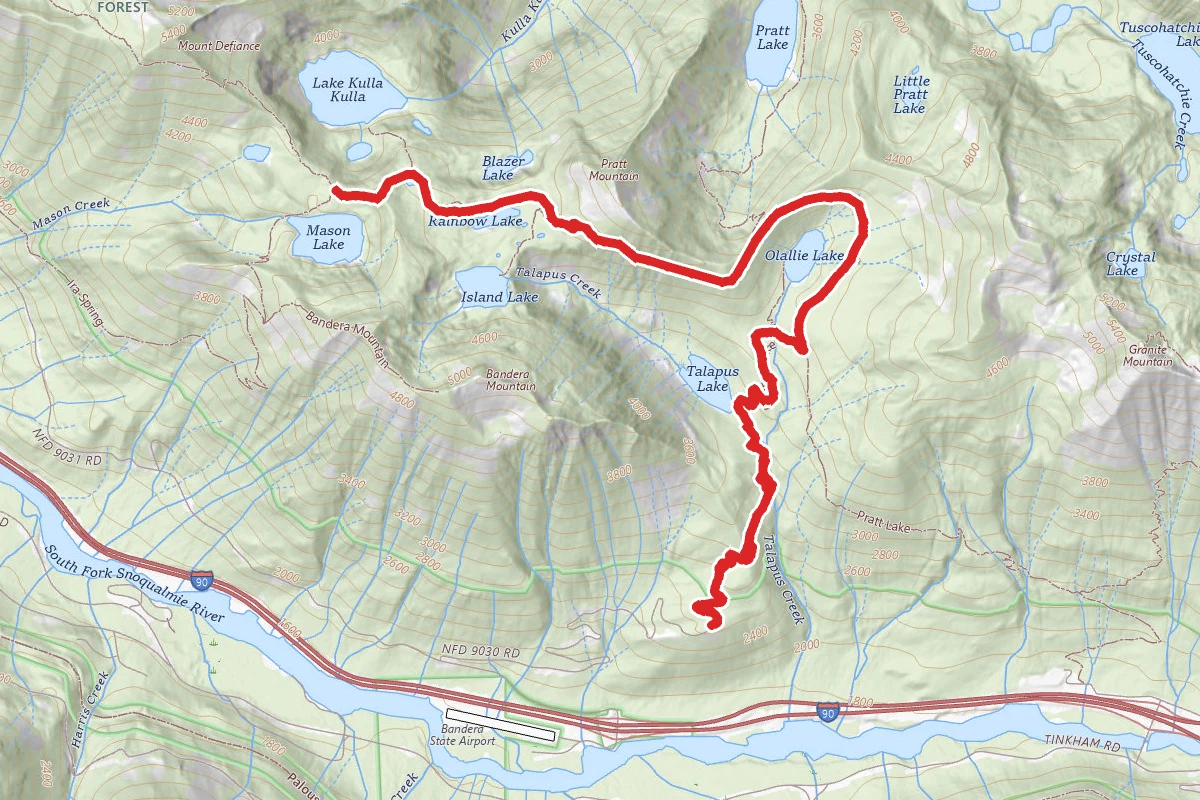 Talapus Lake Trail to Mason Lake