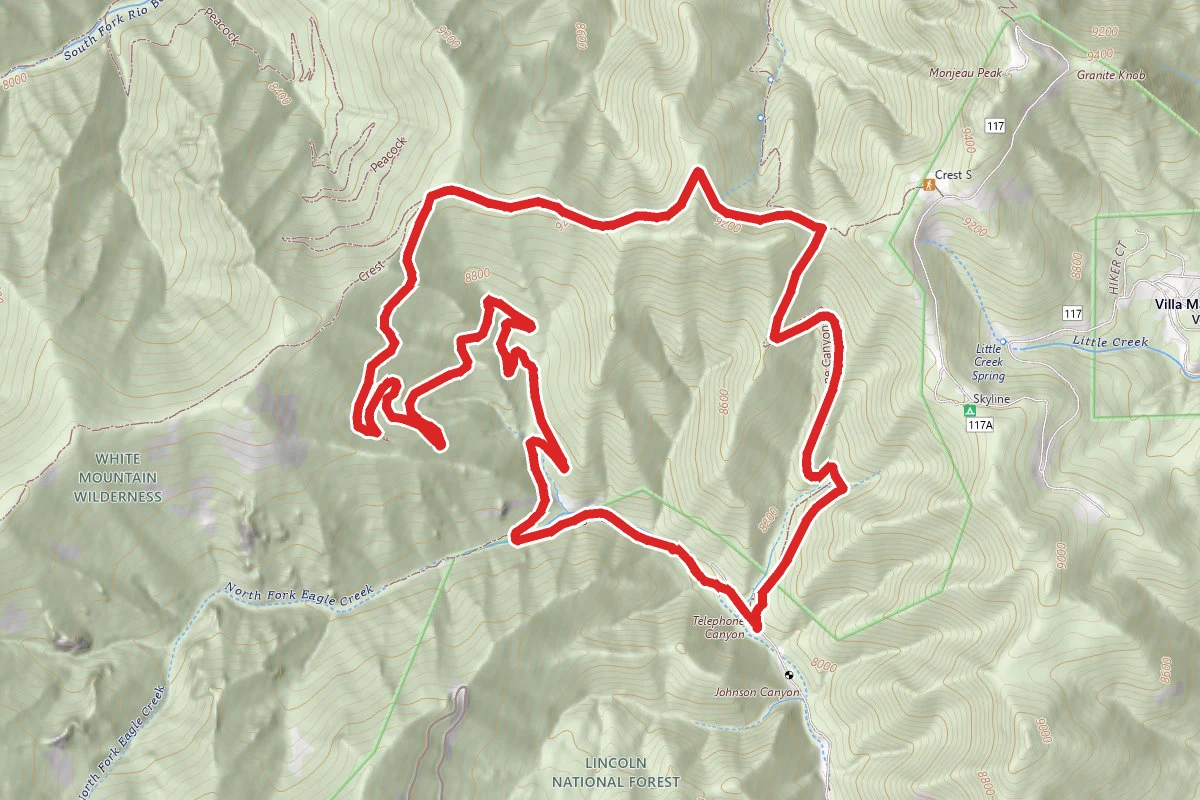 Telephone Canyon, Miner's Road, Eagle Creek Loop