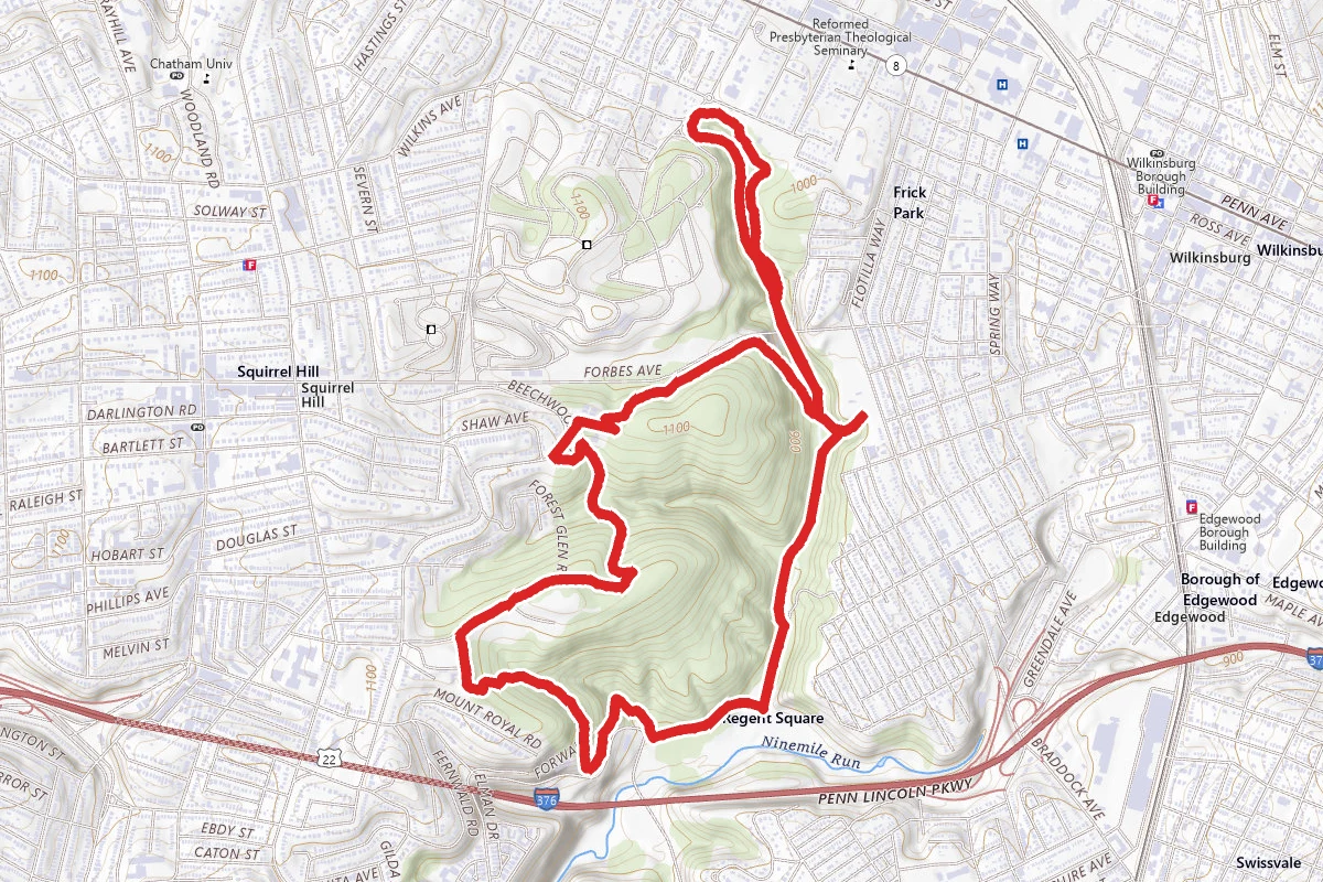 Frick Park Tour Loop Trail