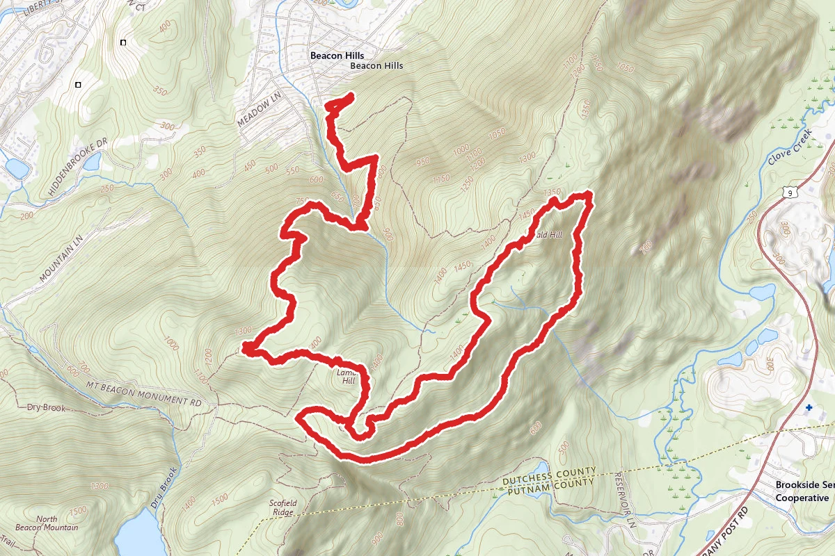 Fishkill Ridge Loop via the Fishkill Ridge, Wilkinson, Blue Trails
