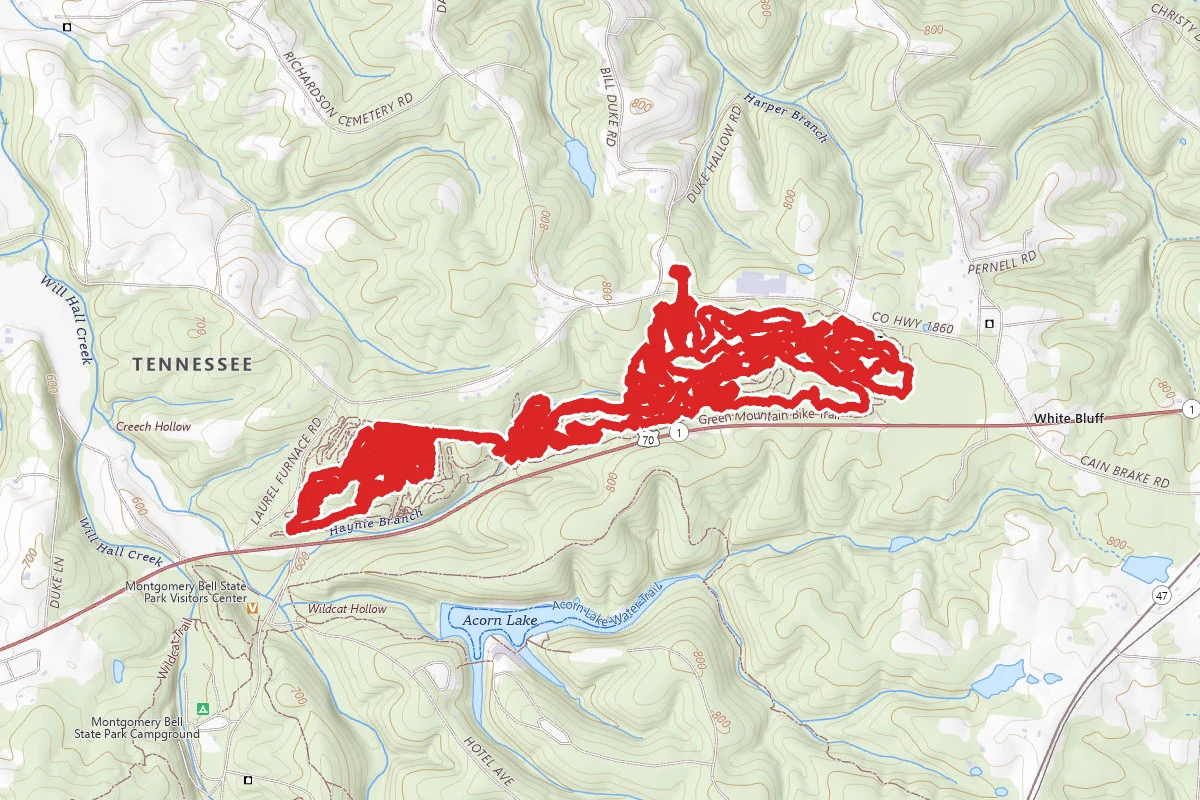 Montgomery Bell Mountain Bike Loop