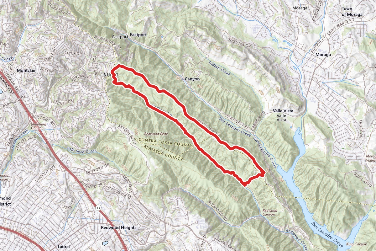 Stream, East Ridge, and Canyon Trail Loop