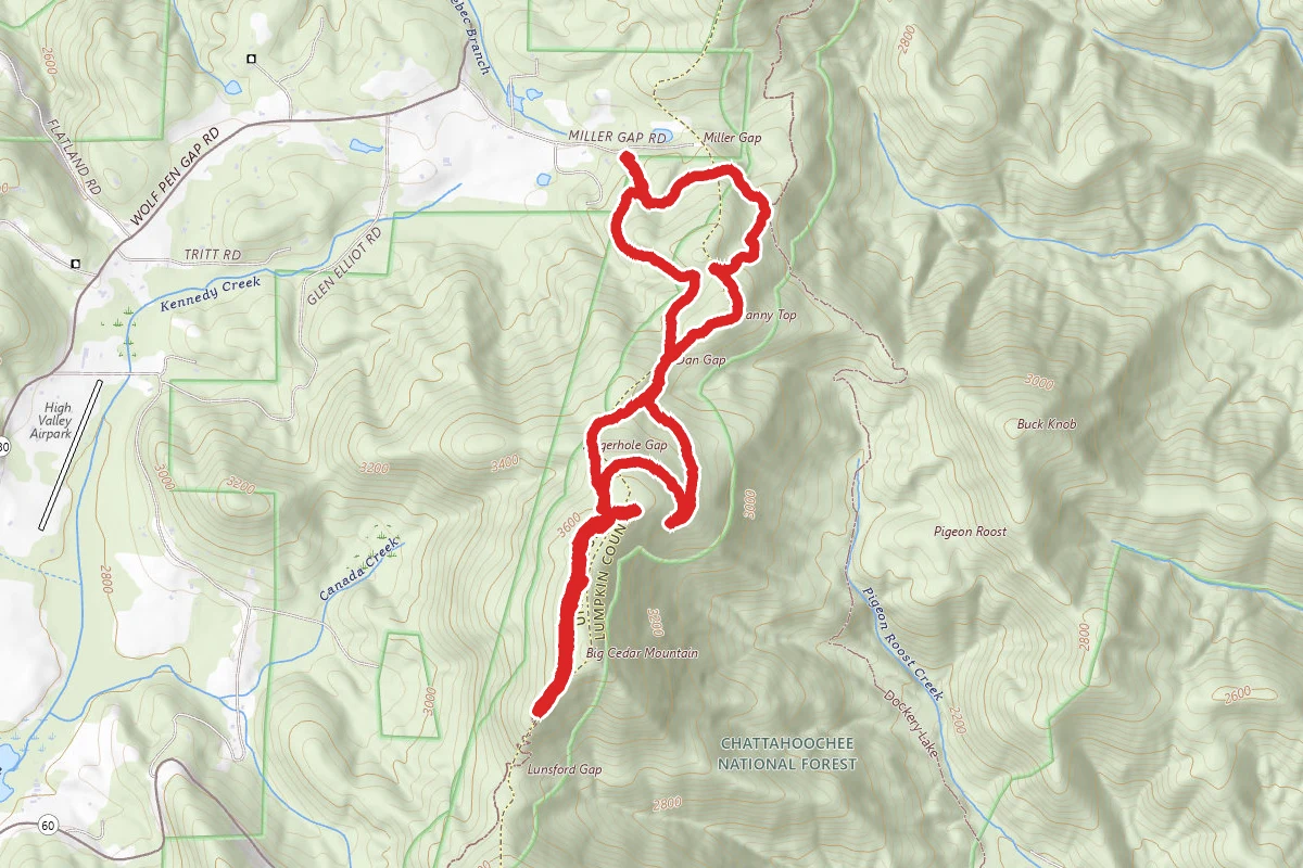 Miller Gap to Preacher's Rock loop