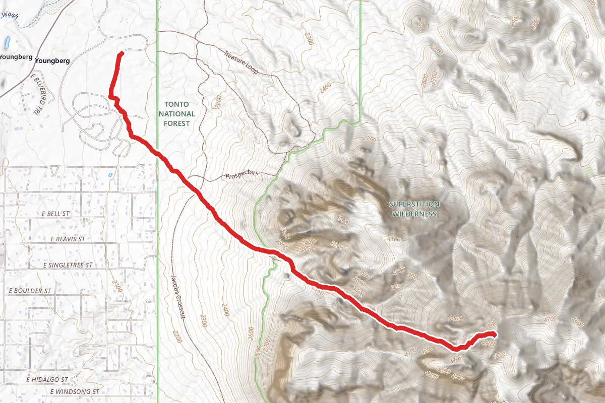 Superstition Peak 5024 via Siphon Draw Trail